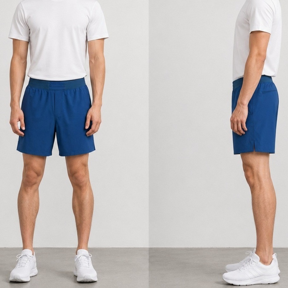 Lululemon T.H.E. Short 9" LTT Men's Size Large Mach Blue Linerless Gym Workout
